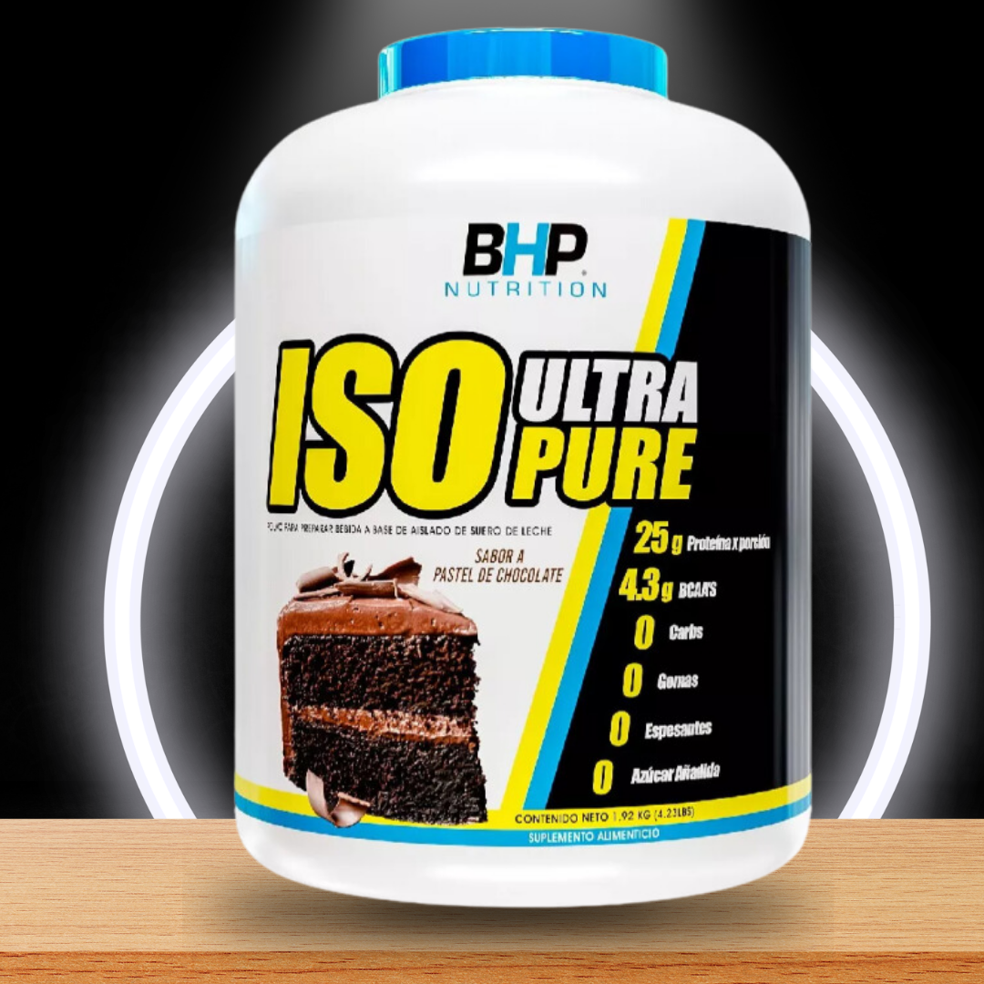 Proteina Bhp Isopure Ultra Cero Carbs 4.2 Lbs 60 Servicios Sabor Chocolate pastel